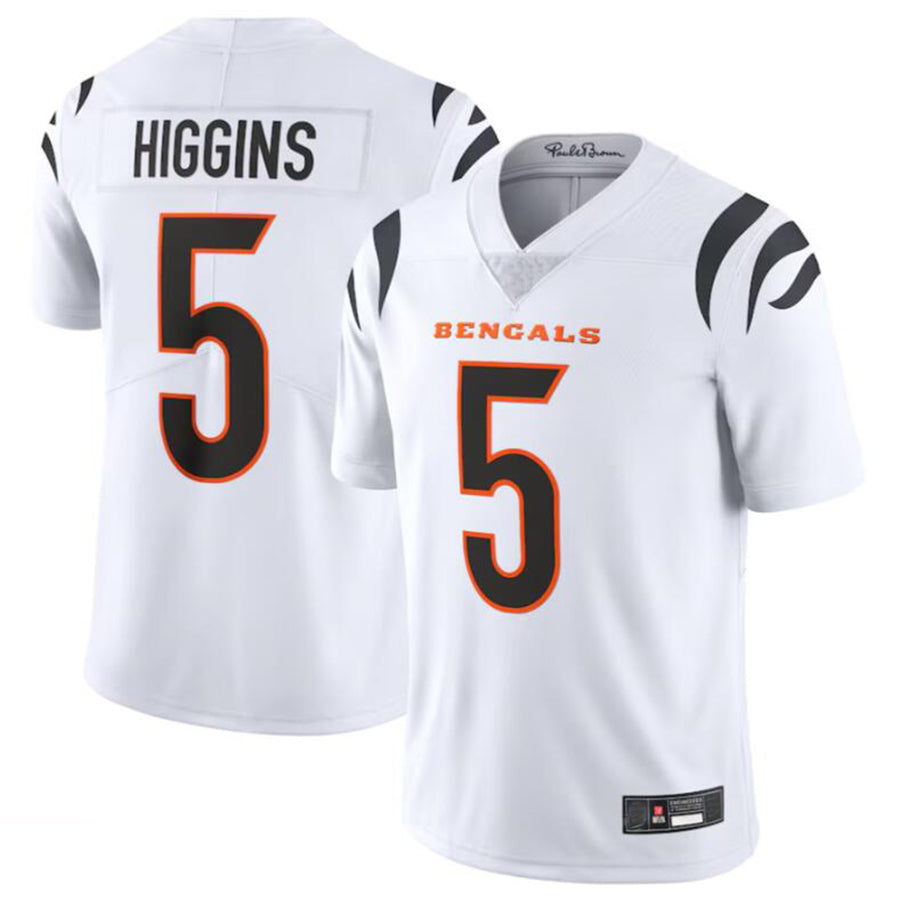 CAdoa C.Bengals #5 Tee Higgins White Vapor Untouchable Limited Jersey American Stitched Jerseys