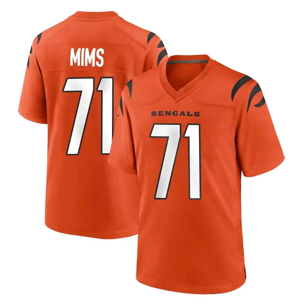 CAdoa C.Bengals #71 Amarius Mims Player Orange Home Game Stitched Jerseys