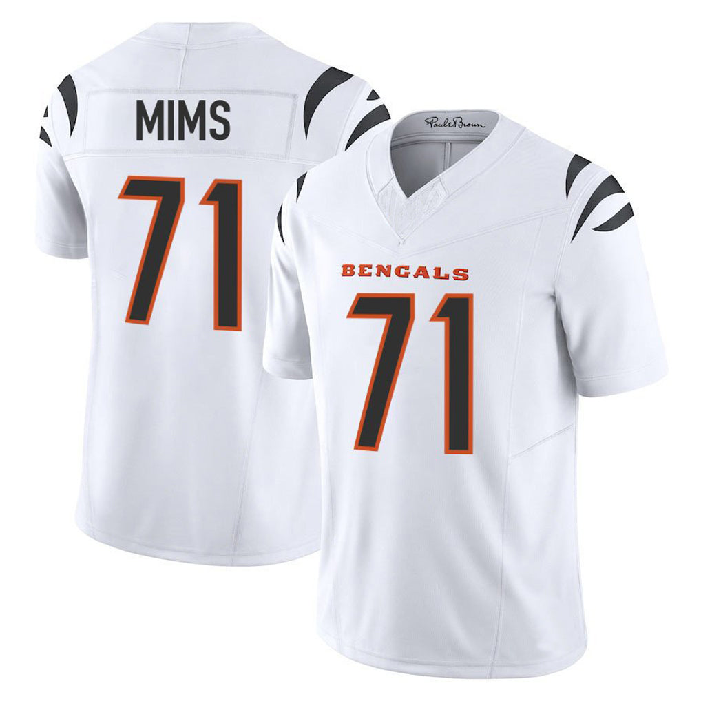 CAdoa C.Bengals #71 Amarius Mims Player White Vapor F.U.S.E. Limited Home Game Stitched Jerseys