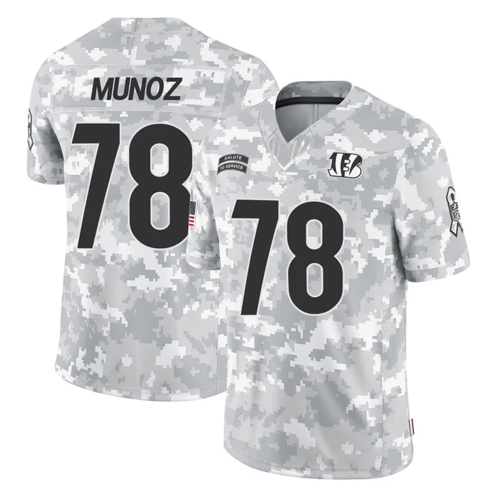 CAdoa C.Bengals #78 Anthony Munoz Player Arctic Camo Salute to Service Limited Stitched Jerseys