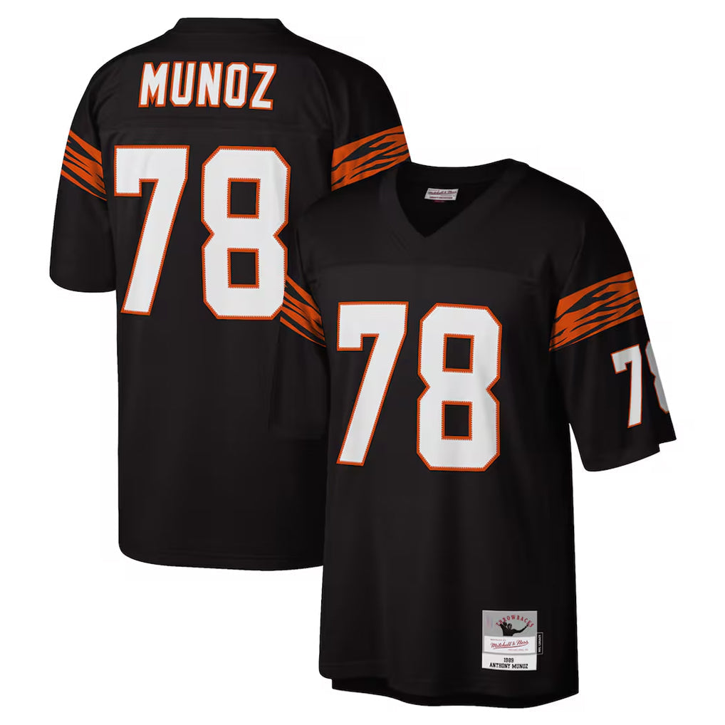 CAdoa C.Bengals #78 Anthony Mu?oz Player Black Mitchell & Ness Legacy Replica Stitched Jerseys