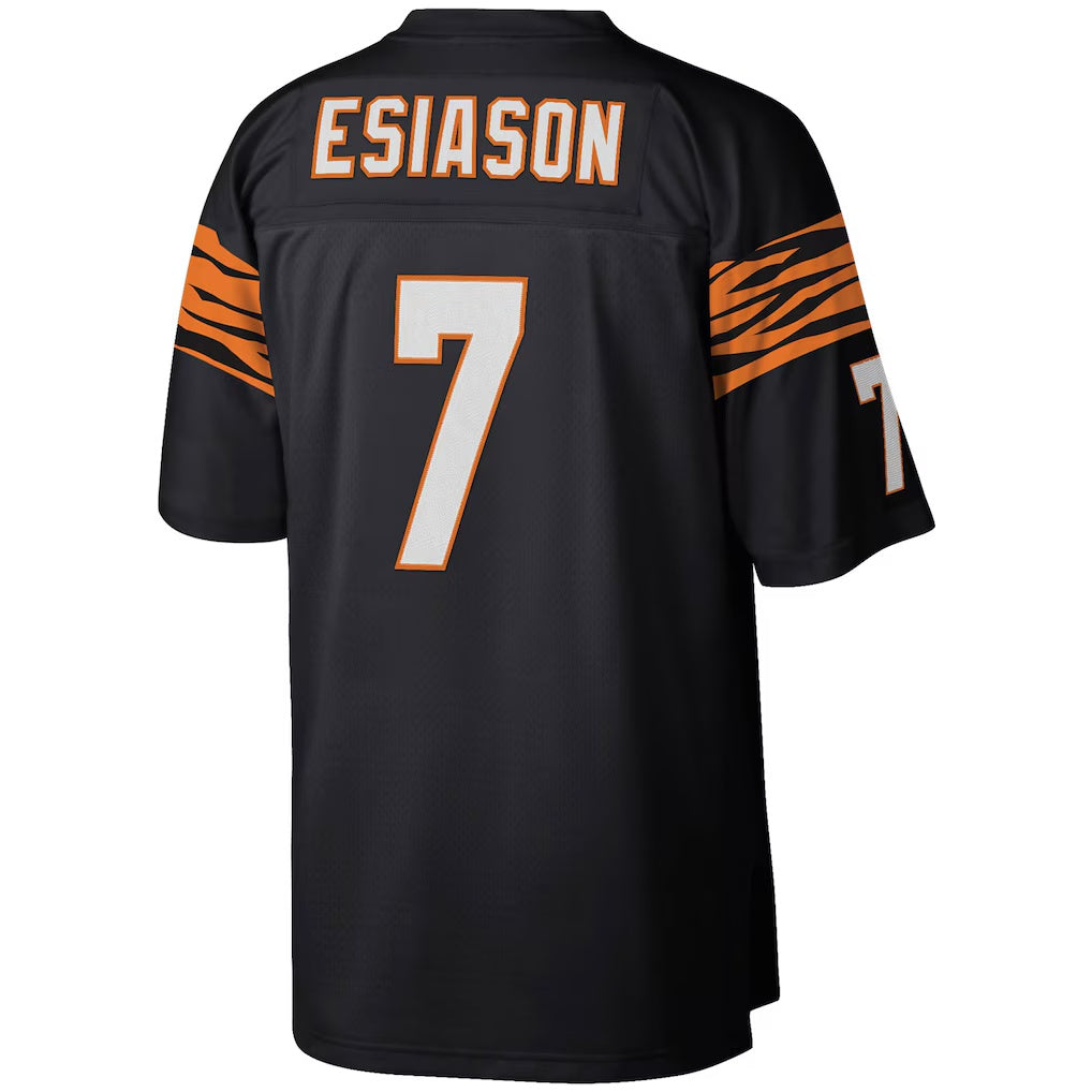 CAdoa C.Bengals #7 Boomer Esiason Mitchell & Ness Black Legacy Replica Stitched Jerseys