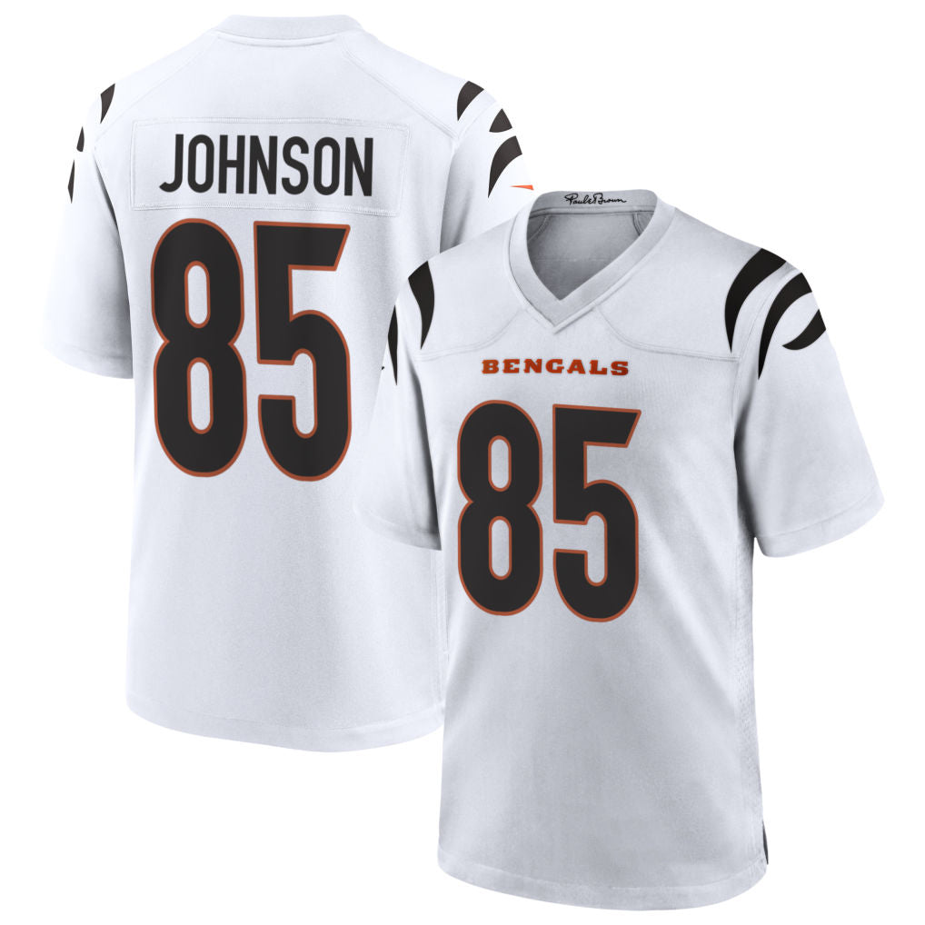 CAdoa C.Bengals #85 Chad Johnson Player White Home Game Stitched Jerseys