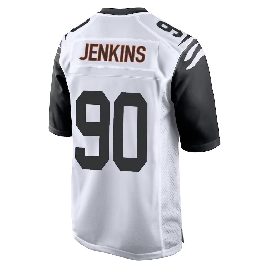 CAdoa C.Bengals #90 Kris Jenkins Jr Player White Alternate Home Game Stitched Jerseys