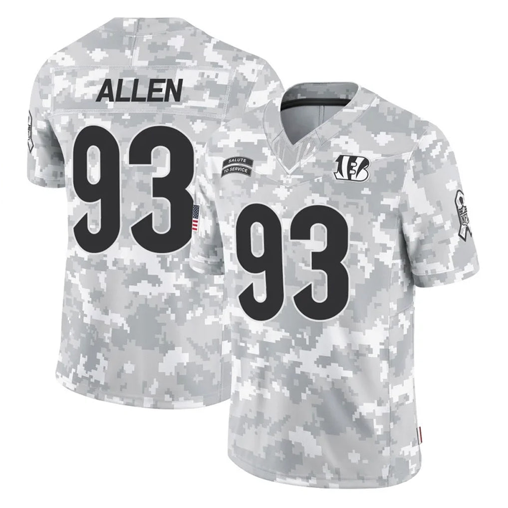 CAdoa C.Bengals #93 Jonathan Allen Player Arctic Camo Salute to Service Limited Stitched Jerseys