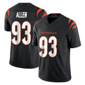 CAdoa C.Bengals #93 Jonathan Allen Player Black Vapor F.U.S.E. Limited Home Game Stitched Jerseys