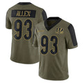 CAdoa C.Bengals #93 Jonathan Allen Player Olive Salute to Service Game Stitched Jerseys