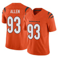 CAdoa C.Bengals #93 Jonathan Allen Player Orange Vapor F.U.S.E. Limited Home Game Stitched Jerseys
