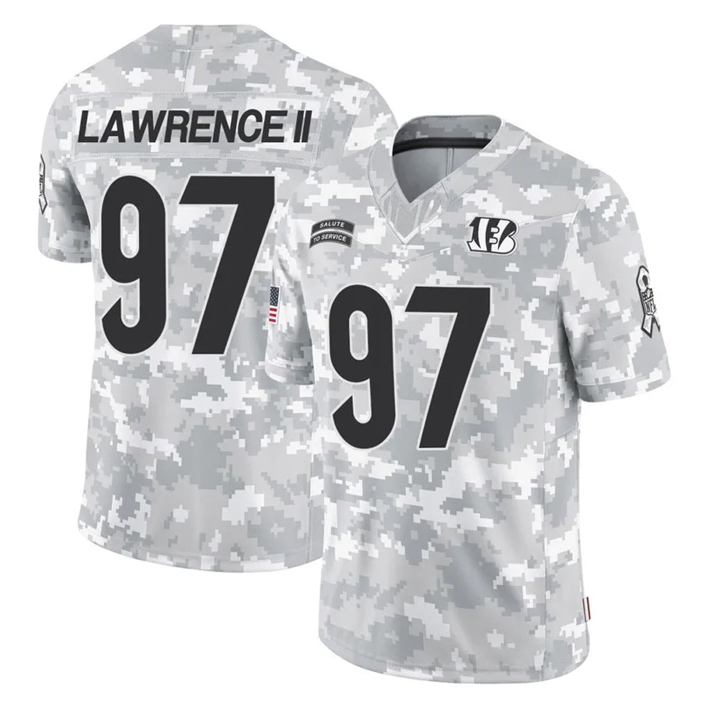 CAdoa C.Bengals #97 Dexter Lawrence II Player Arctic Camo Salute to Service Limited Stitched Jerseys
