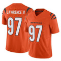 CAdoa C.Bengals #97 Dexter Lawrence II Player Orange Vapor F.U.S.E. Limited Home Game Stitched Jerseys