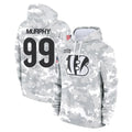 CAdoa C.Bengals #99 Myles Murphy Player Arctic Camo Salute to Service Pullover Hoodie Limited Stitched Jerseys