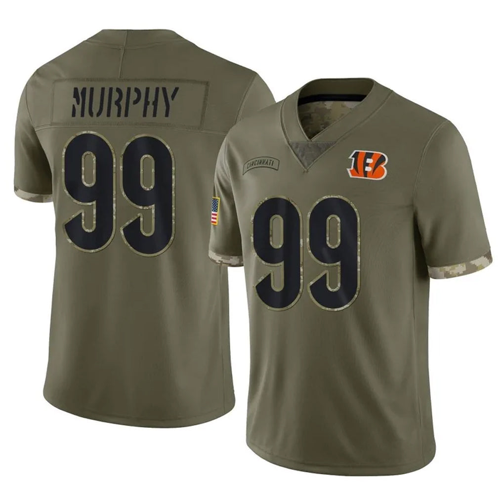 CAdoa C.Bengals #99 Myles Murphy Player Olive Salute to Service Limited Game Stitched Jerseys