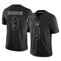 CAdoa C.Bengals #9 Joe Burrow Player Black Reflective Limited Game Stitched Jerseys