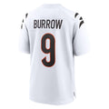 CAdoa C.Bengals #9 Joe Burrow Player White Home Game Stitched Jerseys