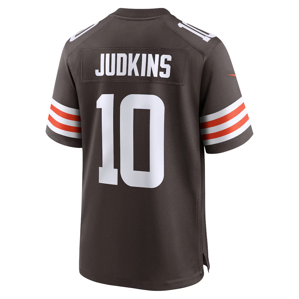 CAdoa C.Browns #10 Quinshon Judkins Brown 2025 Draft Game Stitched Jerseys