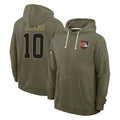 CAdoa C.Browns #10 Quinshon Judkins Player Olive Salute to Service Pullover Hoodies Limited Stitched Jerseys