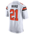 CAdoa C.Browns #21 Denzel Ward Player White Vapor Limited Football Jerseys