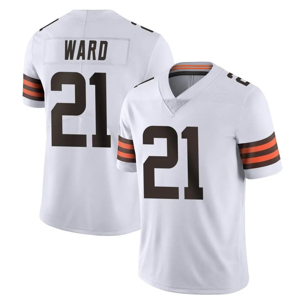 CAdoa C.Browns #21 Denzel Ward Player White Vapor Untouchable Limited Home Game Stitched Jerseys