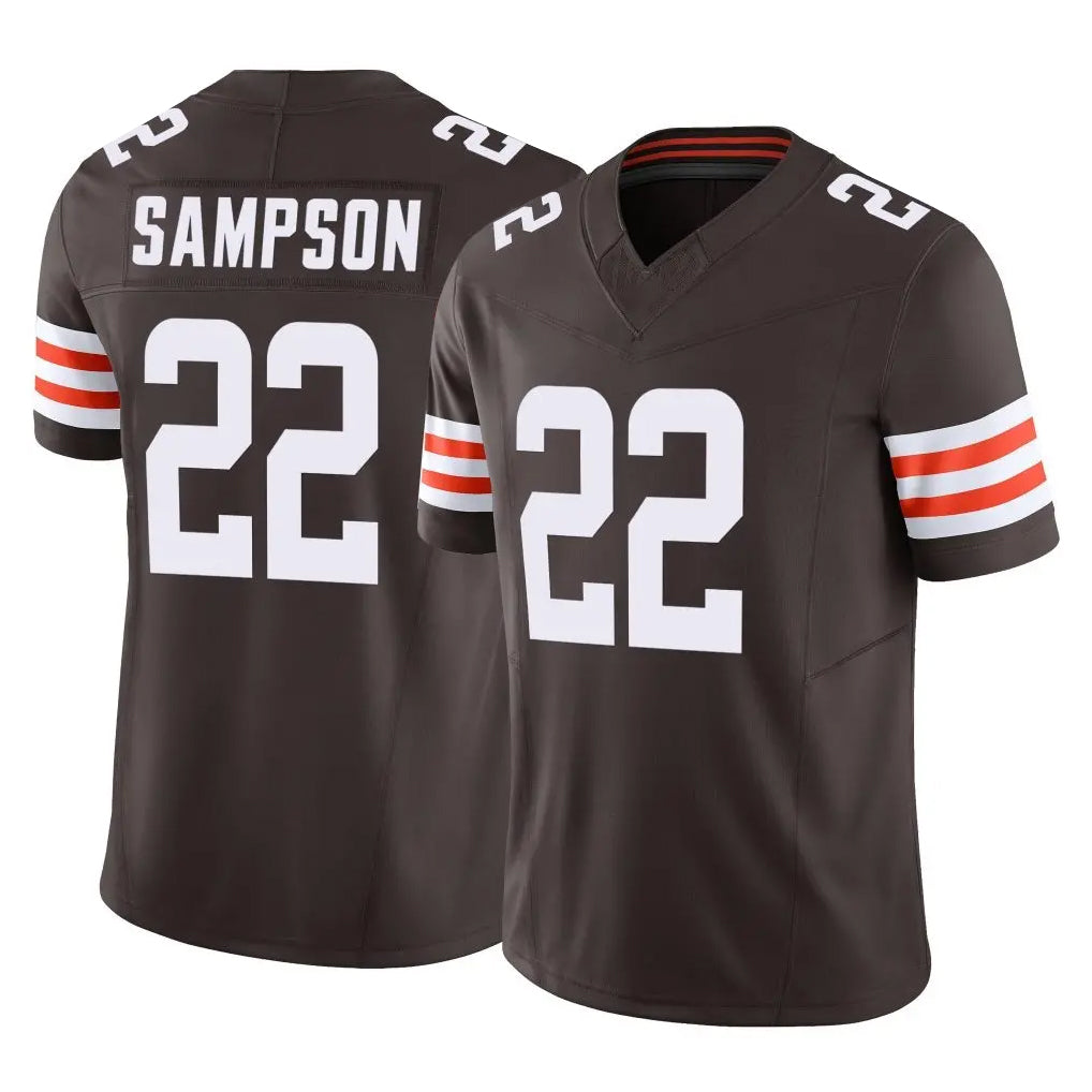 CAdoa C.Browns #22 Dylan Sampson Player Brown Vapor F.U.S.E. Limited Home Game Stitched Jerseys