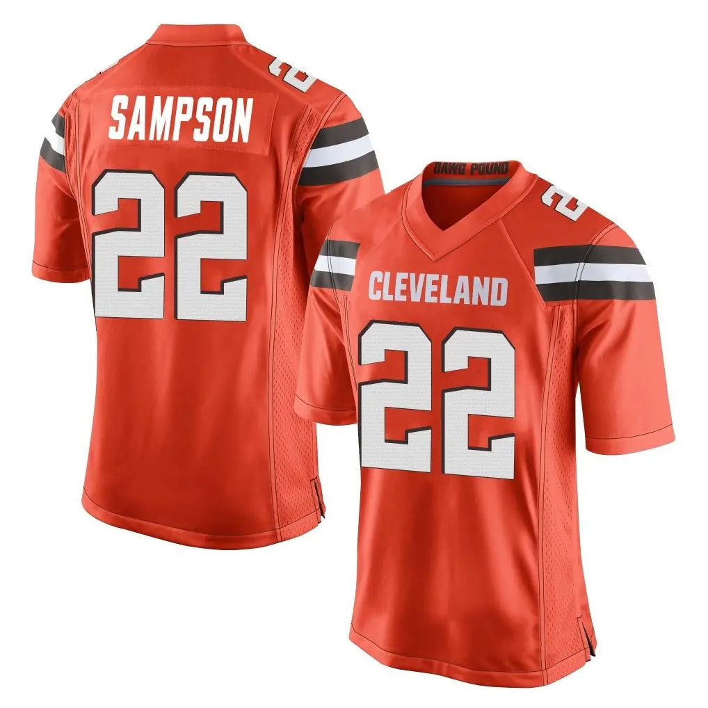 CAdoa C.Browns #22 Dylan Sampson Player Orange Vapor Limited Home Game Stitched Jerseys