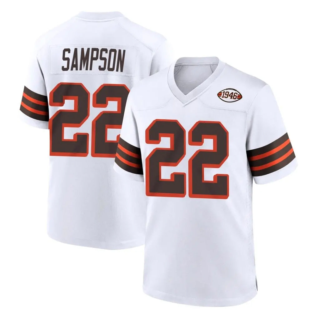 CAdoa C.Browns #22 Dylan Sampson Player White Alternate Home Game Stitched Jerseys