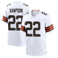 CAdoa C.Browns #22 Dylan Sampson Player White Home Game Stitched Jerseys