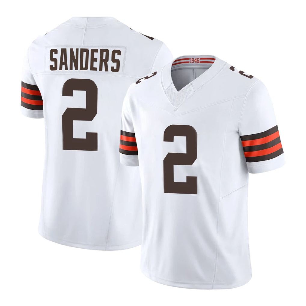 CAdoa C.Browns #2 Shedeur Sanders Player White Vapor F.U.S.E. Limited Home Game Stitched Jerseys