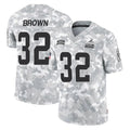 CAdoa C.Browns #32 Jim Brown Player Arctic Camo Salute to Service Limited Home Game Stitched Jerseys