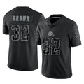 CAdoa C.Browns #32 Jim Brown Player Black Reflective Home Game Stitched Jerseys