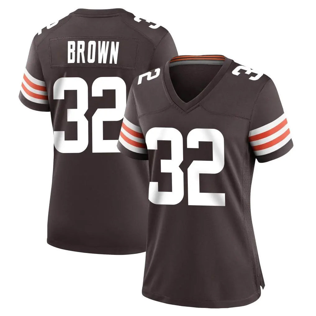 CAdoa C.Browns #32 Jim Brown Player Brown Home Game Stitched Jerseys