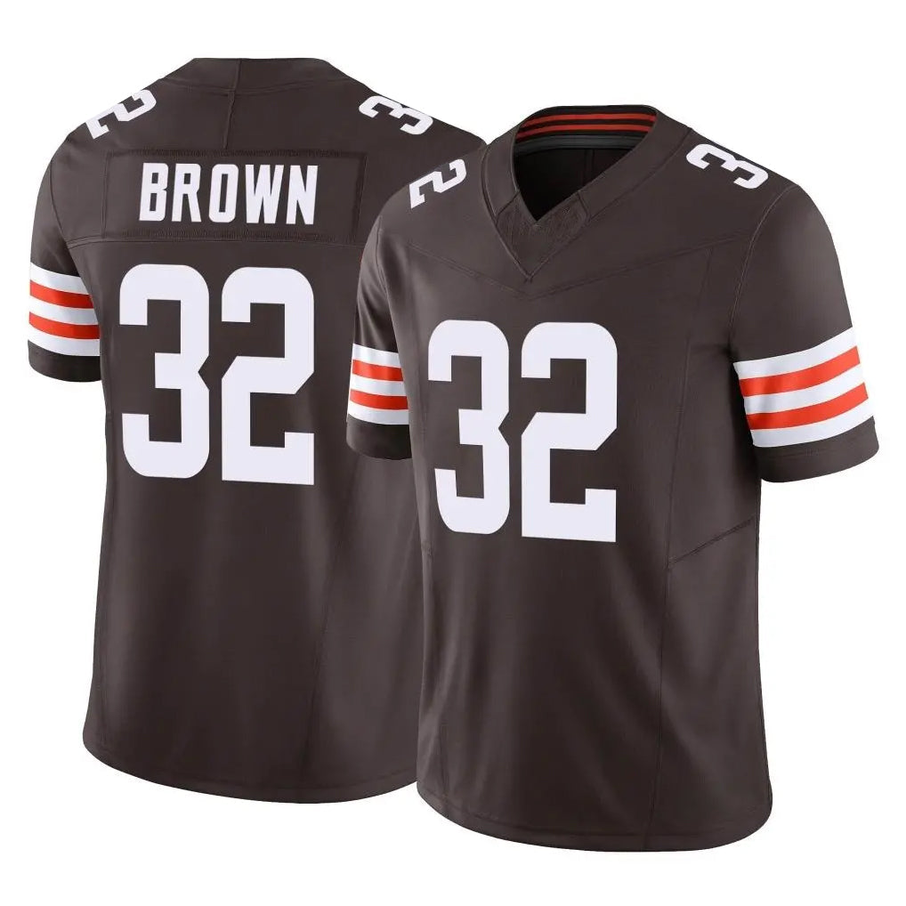 CAdoa C.Browns #32 Jim Brown Player Brown Vapor F.U.S.E. Limited Home Game Stitched Jerseys
