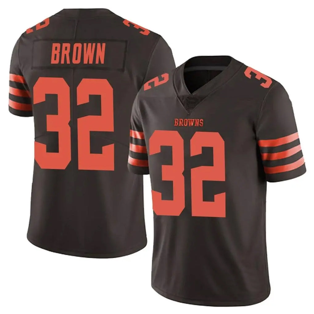 CAdoa C.Browns #32 Jim Brown Player Browns Color Rush Limited Home Game Stitched Jerseys