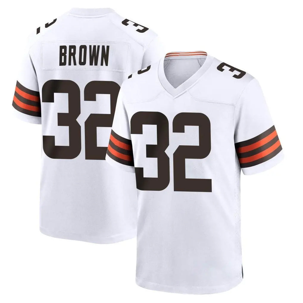 CAdoa C.Browns #32 Jim Brown Player White Home Game Stitched Jerseys