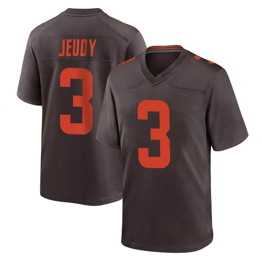 CAdoa C.Browns #3 Jerry Jeudy Player Brown Alternate Home Game Stitched Jerseys