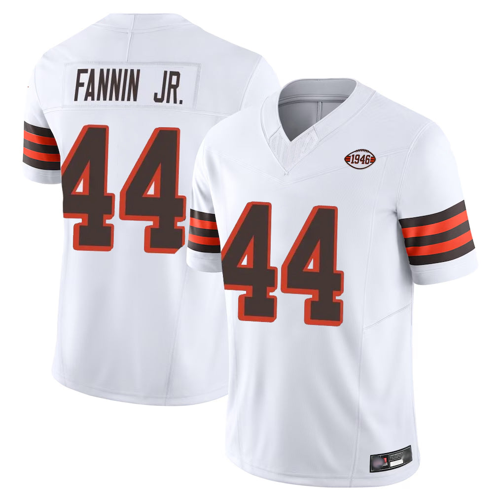 CAdoa C.Browns #44 Harold Fannin Jr. Player White Limited Vapor F.U.S.E. Alternate Game Stitched Jerseys