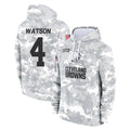 CAdoa C.Browns #4 Deshaun Watson Player Arctic Camo Salute to Service Hoodies Limited Game Stitched Jerseys