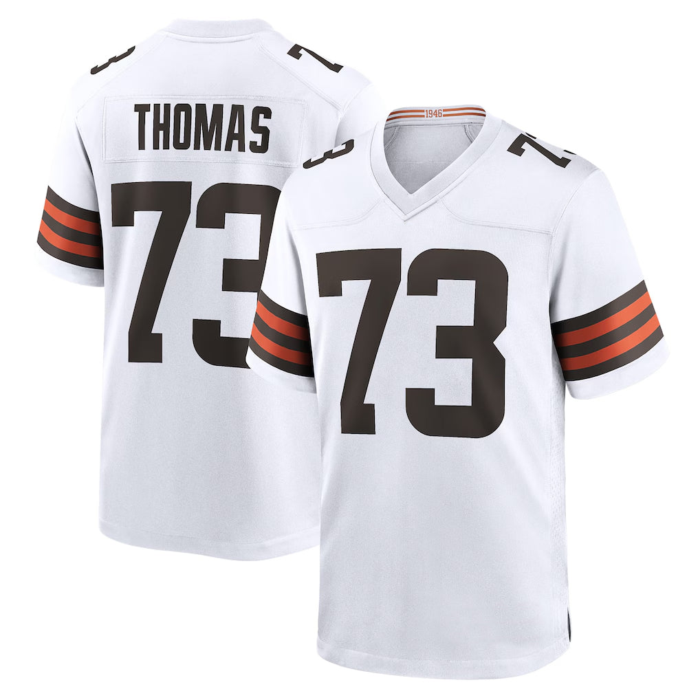 CAdoa C.Browns #73 Joe Thomas Player White Home Game Stitched Jerseys