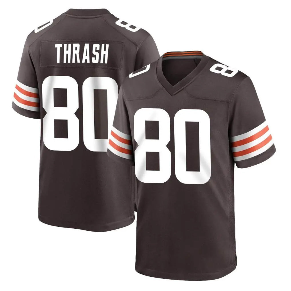 CAdoa C.Browns #80 Jamari Thrash Player Brown Home Game Stitched Jerseys