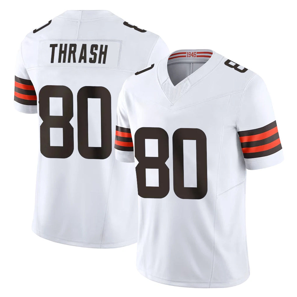 CAdoa C.Browns #80 Jamari Thrash Player White Vapor F.U.S.E. Limited Home Game Stitched Jerseys