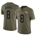 CAdoa C.Browns #8 Dillon Gabriel Player Olive Salute to Service Limited Game Stitched Jerseys