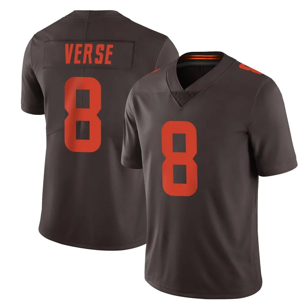 CAdoa C.Browns #8 Jared Verse Player Browns Color Rush Limited Home Game Stitched Jerseys