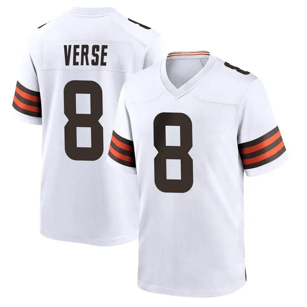 CAdoa C.Browns #8 Jared Verse Player White Home Game Stitched Jerseys