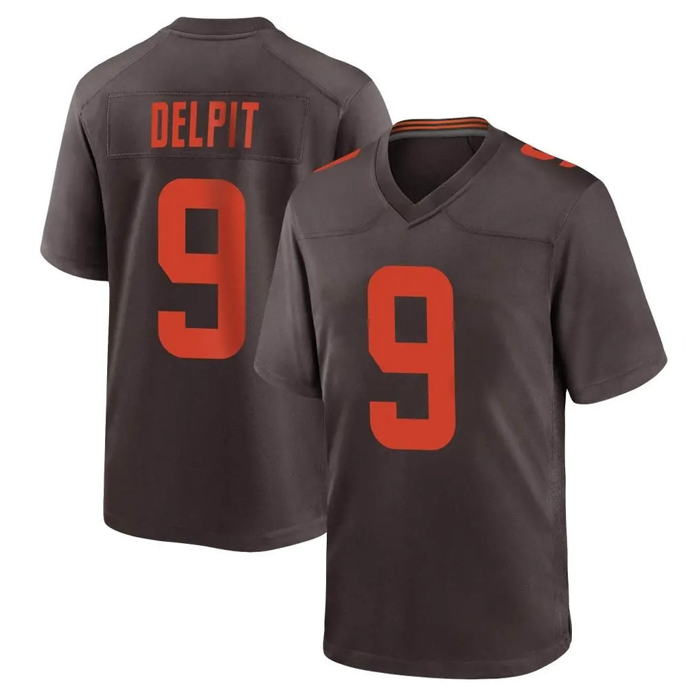 CAdoa C.Browns #9 Grant Delpit Player Brown Alternate Home Game Stitched Jerseys