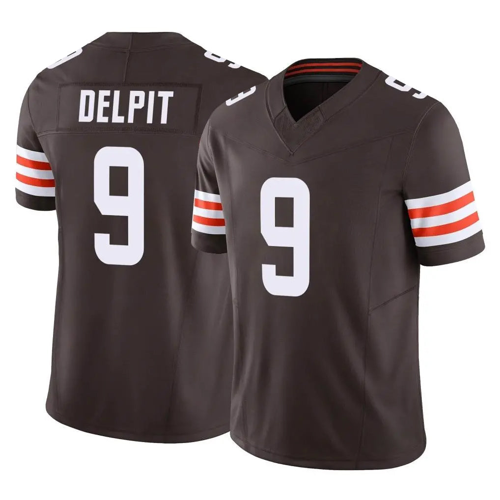 CAdoa C.Browns #9 Grant Delpit Player Brown Vapor F.U.S.E. Limited Home Game Stitched Jerseys