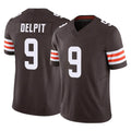 CAdoa C.Browns #9 Grant Delpit Player Brown Vapor F.U.S.E. Limited Home Game Stitched Jerseys