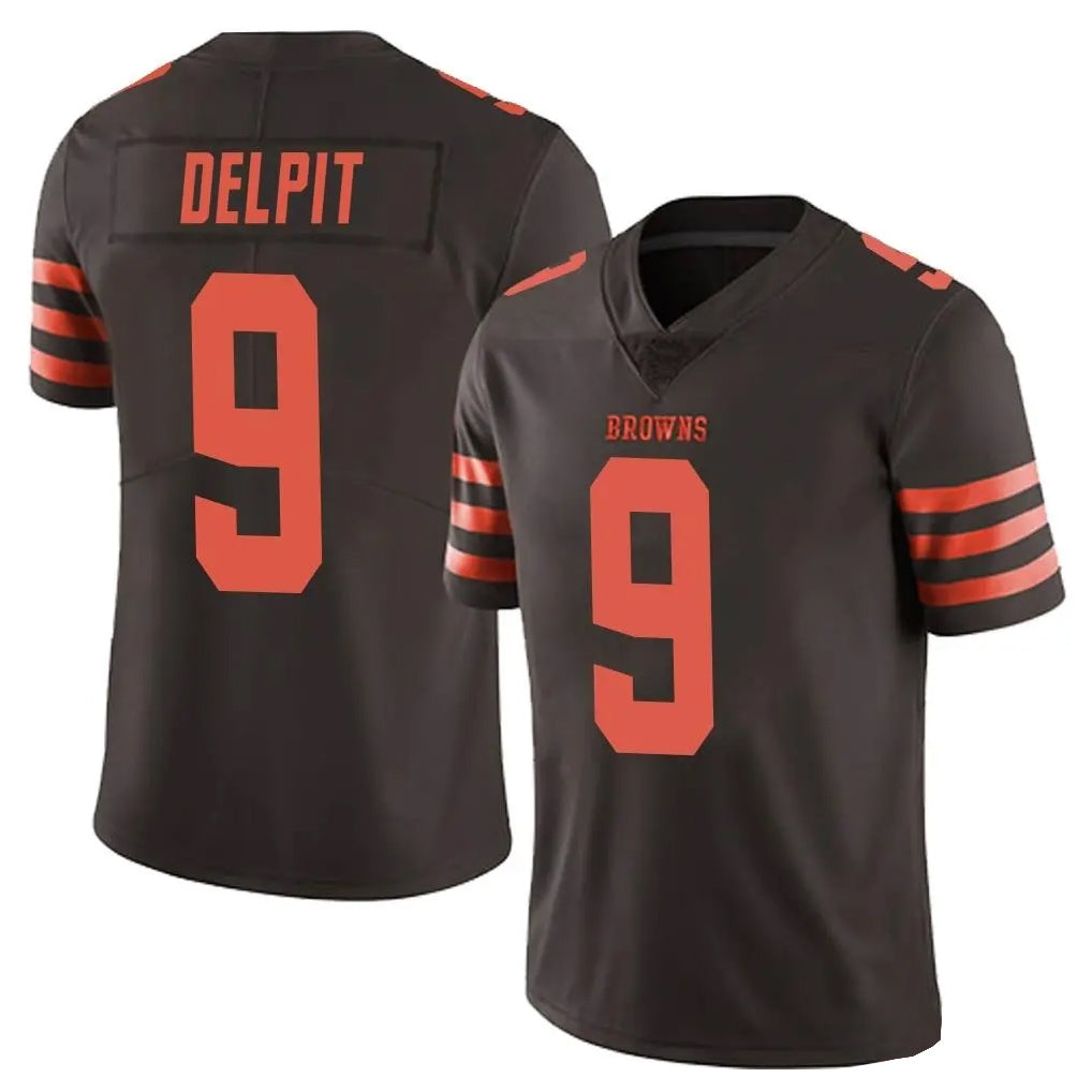 CAdoa C.Browns #9 Grant Delpit Player Browns Color Rush Limited Home Game Stitched Jerseys