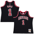 CAdoa C.Bulls #1 Derrick Rose Mitchell & Ness Black Big & Tall 2010-11 Swingman Jerseys