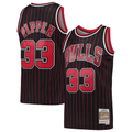 CAdoa C.Bulls #33 Scottie Pippen Mitchell & Ness Black Hardwood Classics Swingman Jerseys