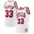 CAdoa C.Bulls #33 Scottie Pippen Mitchell & Ness White Hardwood Classics Swingman Jerseys