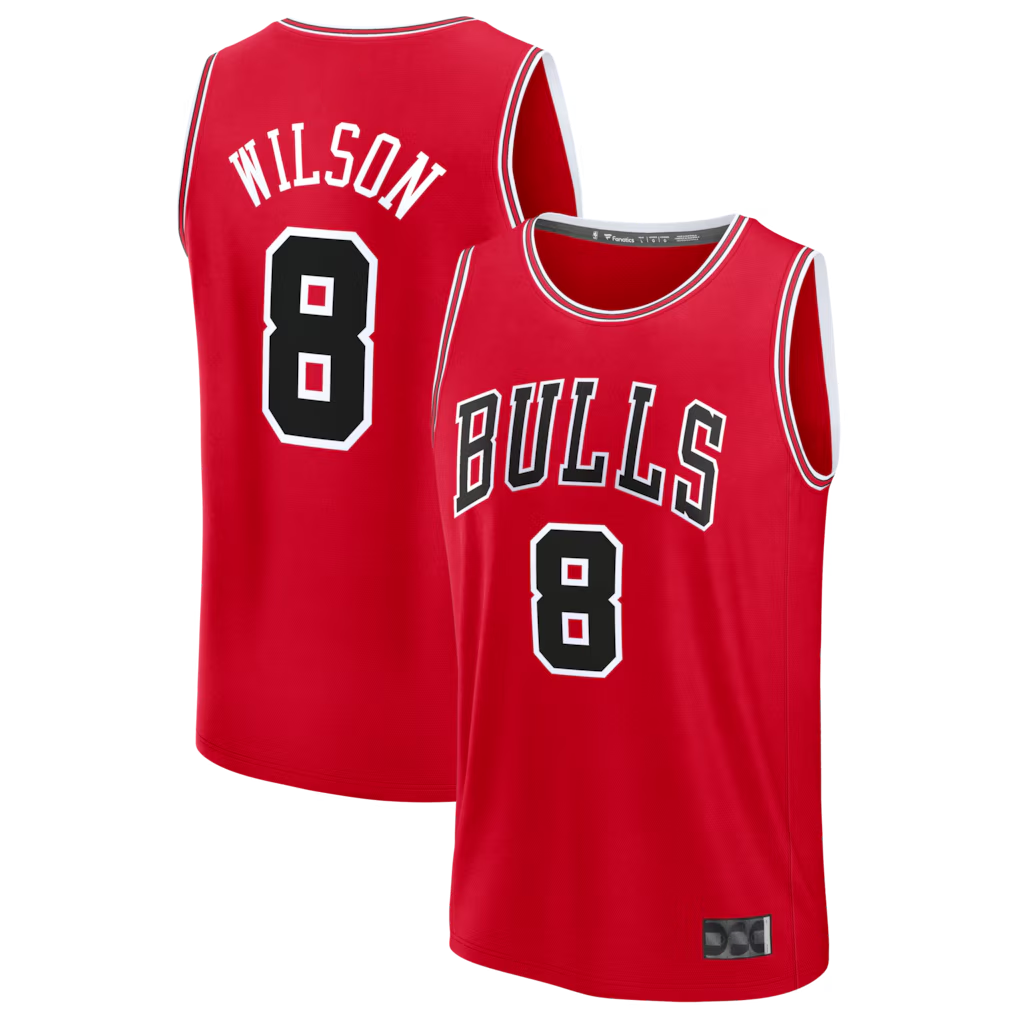 CAdoa C.Bulls #8 Caleb Wilson Red 2026 Draft First Round Pick Fast Break Jerseys - Icon Edition